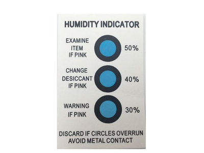 Electronic Component Humidity Indicator Labels